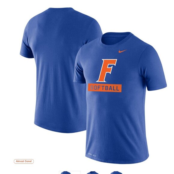 Royal Blue Florida Gators Softball Performance T-Shirt Nike Dri-fit Men's XL - Picture 1 of 12